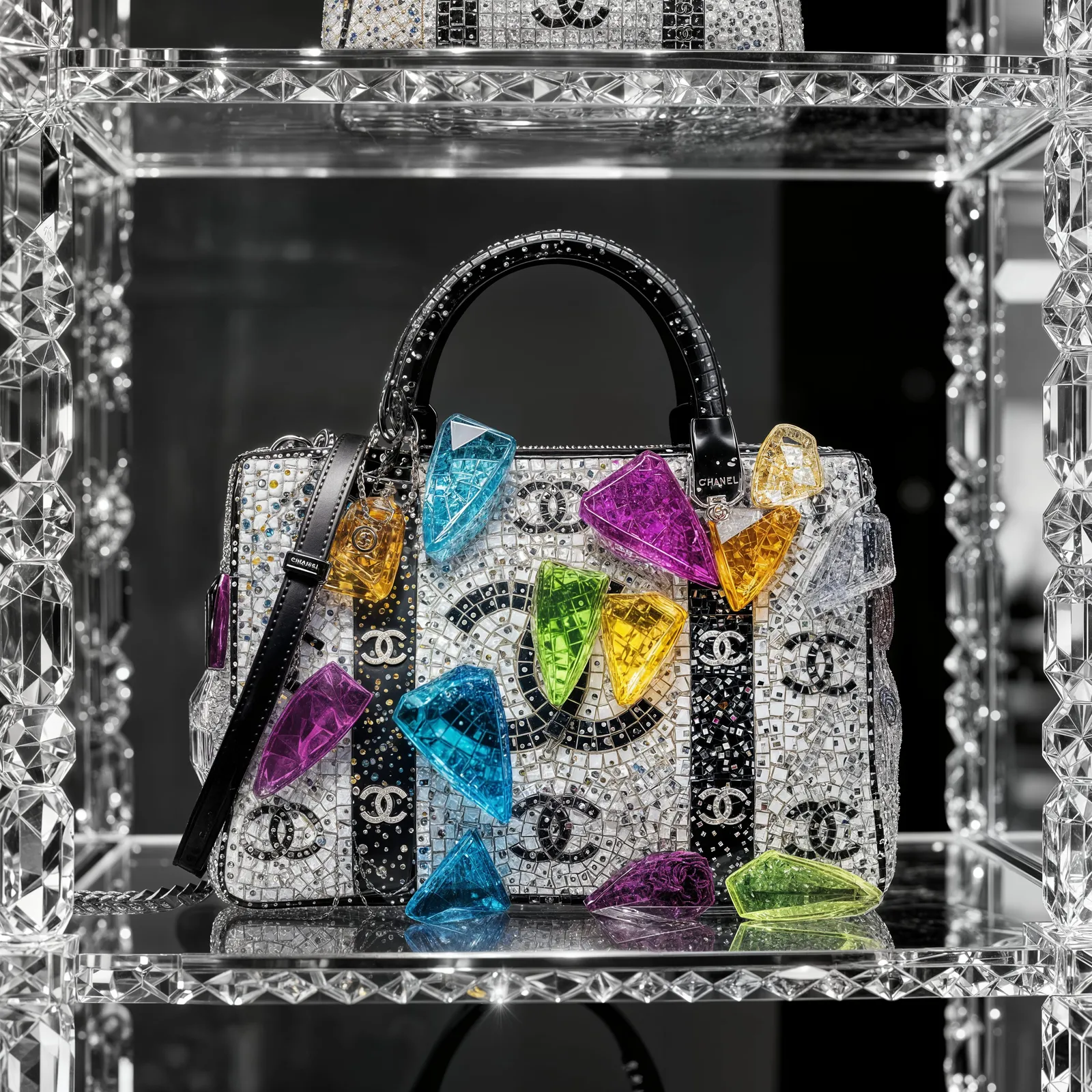 Chanel elegance stitched in tesserae.