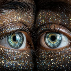 toned eyes watching from shadow