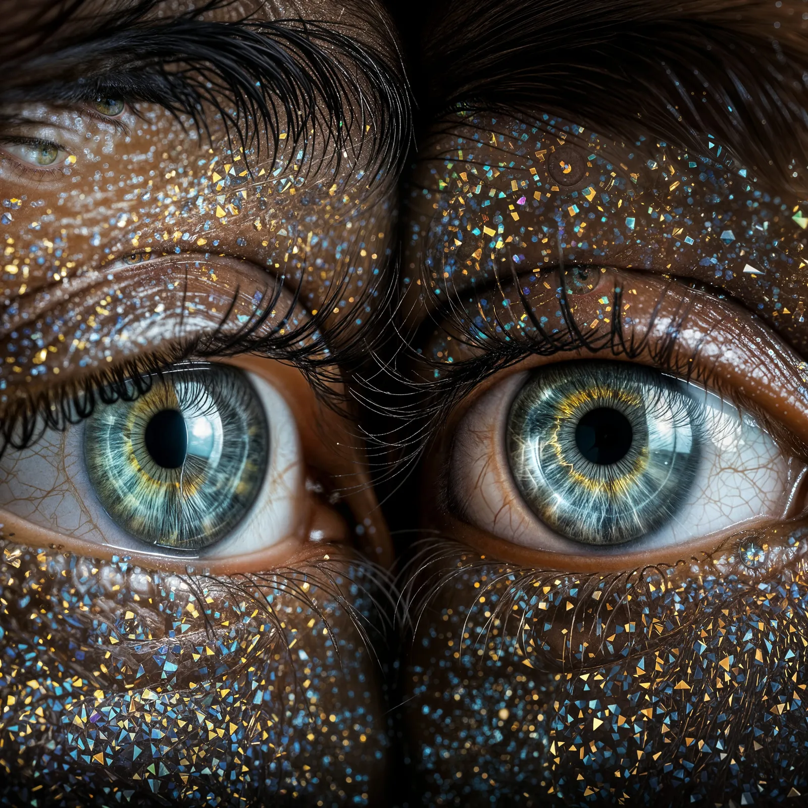 toned eyes watching from shadow