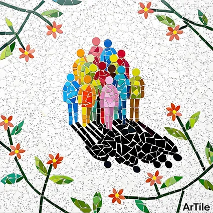 mai-mii mosaic rainbow walk