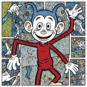 Surreal Plug figure fractured across comic panels