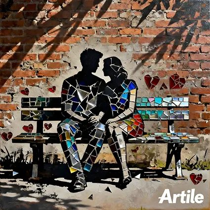 Lovers fractured into tesserae