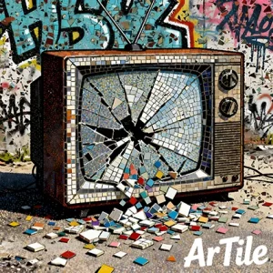 Television spilling tesserae